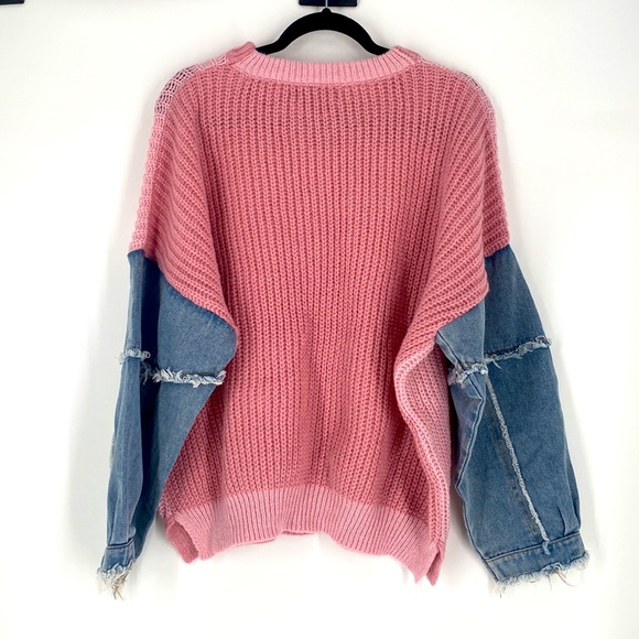 NWOT Jean Sleeves Pink knit front and back. Last one - Picture 2 of 3
